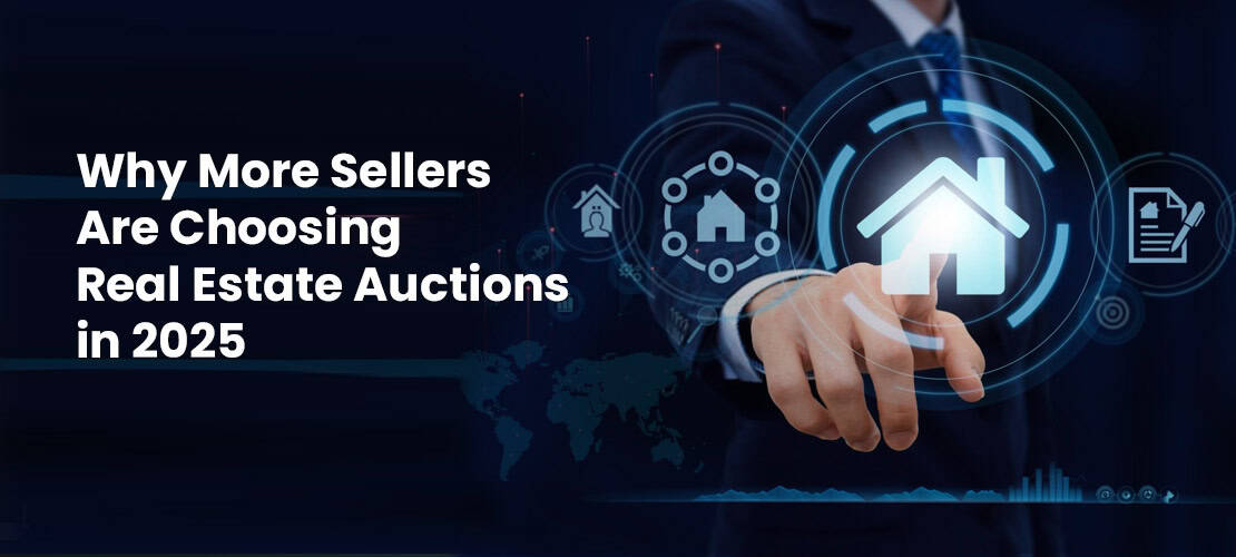 Real estate auction tech interface.