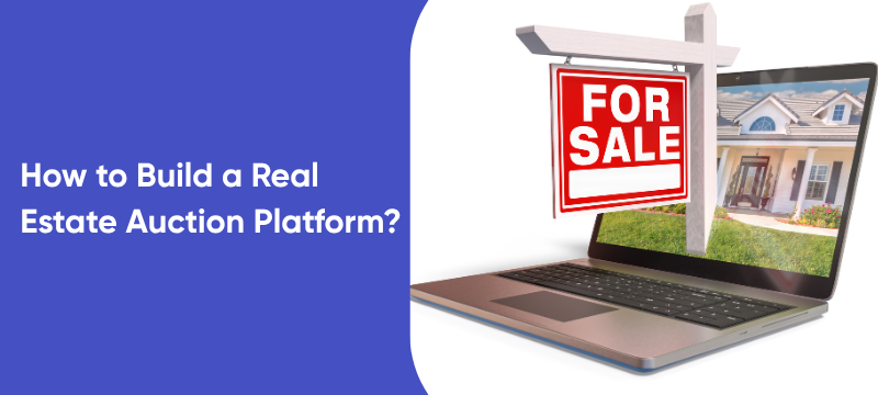 Laptop displaying real estate auction concept